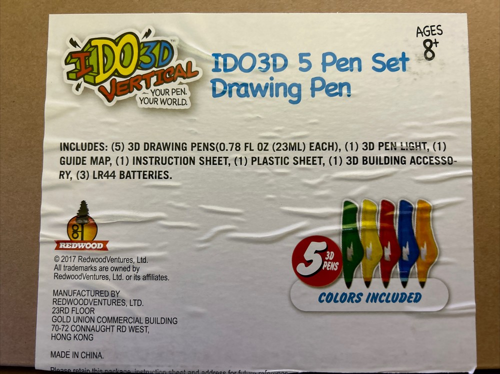 3D Print Drawing Pen Set + 25M 5 colors PLA Filaments Kids Birthday XMAS Gift