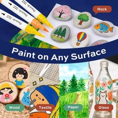 Finenolo Acrylic Paint Markers, 36Pcs 72 Colors