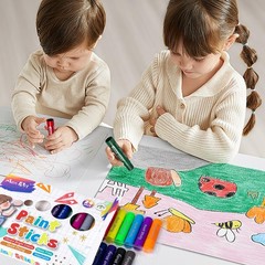 Paint Sticks, 24 Colors Solid Tempera Paint Sticks for Kids, Quick Drying Was…