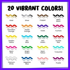 20 Oil Paint Pens – Oil Based Paint Markers for Metal, Fabric, Ceramic, Glass…