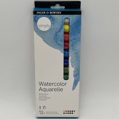 BRAND NEW!! Daler Rowney Watercolor Tube Set – 12 x 12ml (4.8 OZ) Tubes