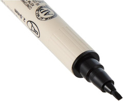 Memory System Calligraphy Dual Tip Marker, Pure Black Pack of 6 (MS3400-010)