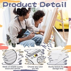 108 Pcs 12 Set Retro Time Sip and Paint Kit for Adults 8”x10” Pre Drawn Can…