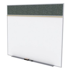 Ghent’s Ceramic 5′ x 12′ Rubber Bulletin & Mag. Whiteboard A-Set in Confetti