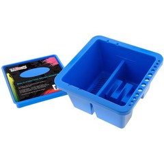 U.S. Art Supply 12-Hole Multi-Function Plastic Paint 6.5 x 3.5 inches, Blue