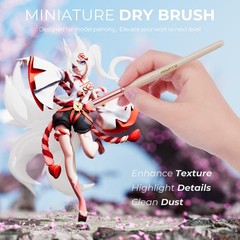 Nicpro 21PCS Fine Detail Paint Brush Drybrush Set, 21 PCS, Multicolor