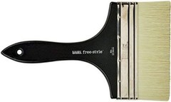 Durable 6-Inch Black Broad Flat Brush for Professional Artistic Expression
