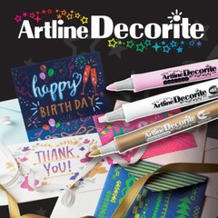 Artline Decorite Metallic Water Based Brush Marker Pigment Ink Xylene-free Fa…