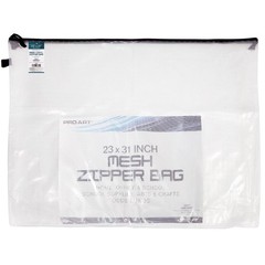 Mesh & Vinyl Zipper Bag 23×31