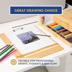 13×17 Sketch Board, Drawing Tote Board for Artists with Sturdy Clip and Rubbe…