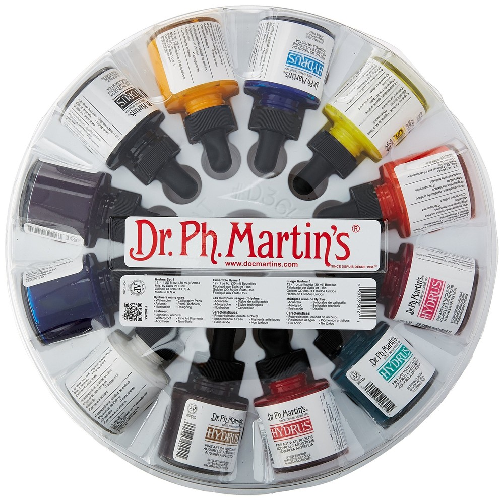 Dr. Ph. Martin’s Hydrus Fine Art 1 Set, 12 Count (Pack of 1), Watercolor Bott…