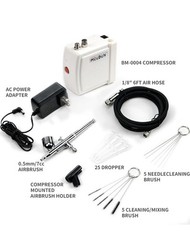 Meeden Airbrush Kit With Mini Compressor – White