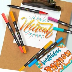 24 Colors Dual Brush Pens Art Markers, Artist Fine & Brush Tip Pen Coloring Mark