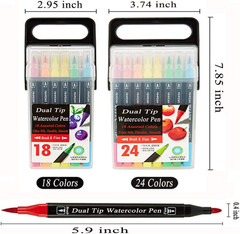 Dual Tip Markers for Kids, Washable Markers Set, Art Marker with Stand Portable