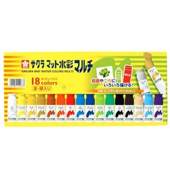 Sakura Crepas Matte Watercolor Multi 18-Color Set MWM18PE