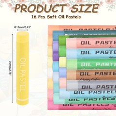 Soft Oil Pastels, Oil Pastel Crayons Blendable(Lemon Yellow, Pack of 16)