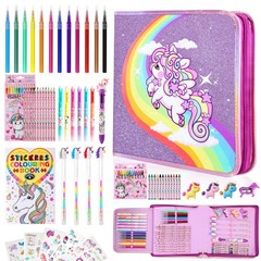 Unicorn Washable Marker Set, 59 Pcs Arts and Crafts Coloring Set for , Drawin…