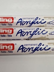 3 TRAFFIC WHITE Edding 5100 Permanent Acrylic Paint Marker Medium 3mm Bullet Nib