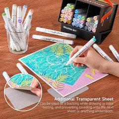 Pastel Alcohol Markers Brush tip, Dual Tip Brush & Chisel Tip Art Marker Set,…