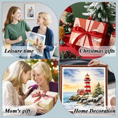 AMORARS Lighthouse Diamond Painting Kit for Adults – Art Multicolour