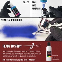 US Art Supply 1-Ounce Special Effects Wine Pearl Airbrush Paint