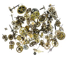 Lot of Steampunk Brass Clock Parts Original Vintage Assorted for Art Projects