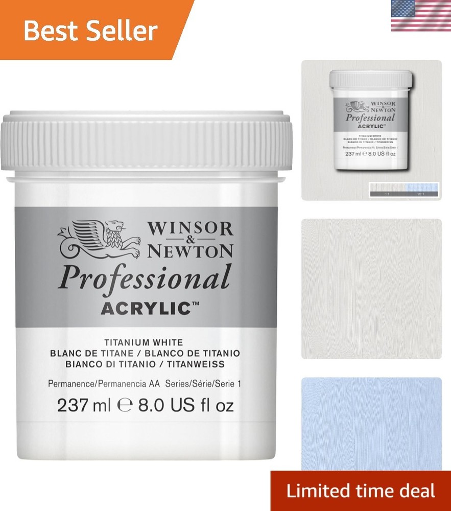 Professional Acrylic Paint 237ml Titanium White – Unmatched Brilliance