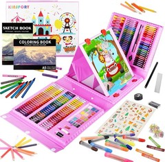 290-Piece Art Set with Double-Side Easel for Kids & Beginners