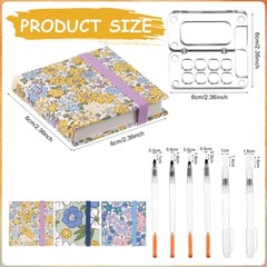 Youdaju 11 Pcs Mini Portable Watercolor Palette Set Travel Paint Multicolor