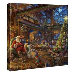 Thomas Kinkade Studios Santa’s Workshop 14 x 14 Gallery Wrapped Canvas