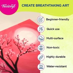 Fevicryl Acrylic Colours Kit 60ml Set of 6 DIY Paints Canvas Wood Fabric Art