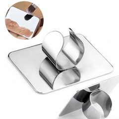 Nail Art Makeup Palette, Stainless Steel Ring mini Ring, Small Square Silver