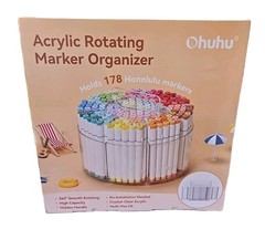 Acrylic 360° Rotating Marker Organizer for Alcohol Markers, Holds 178 Markers