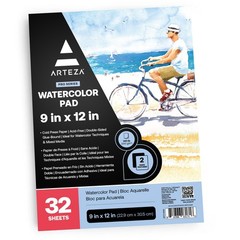 ARTEZA Watercolor Paper, 32 Sheets, 9×12 Inches Water Office Product
