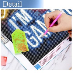 JFYHAB Diamond Art Painting Kits for Adults, 12×16 inches, SHHH I am gaming