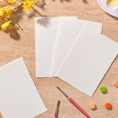 100 Sheets Watercolor Paper 5 x 7inch, 300 GSM Deckled Edge Paper Rough/Textured