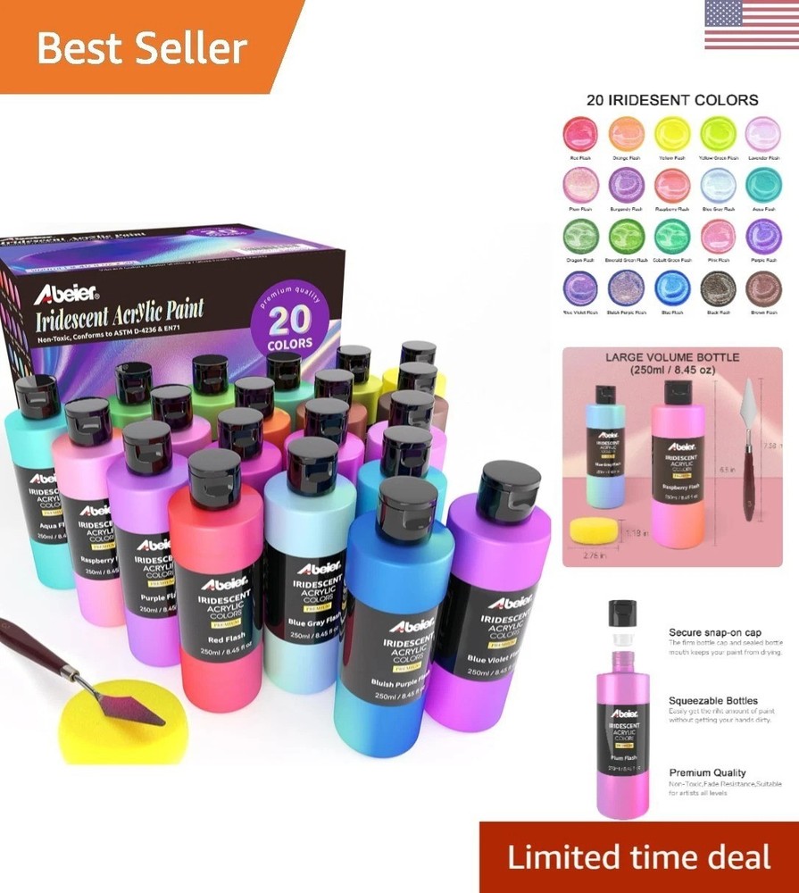 Chameleon Iridescent Acrylics – 8.45oz Bottles for Dynamic Color Shifting