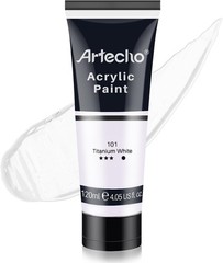 White Acrylic Paint, Titanium White Paint 120ml / 4.05oz Tubes, Art Craft Pai…