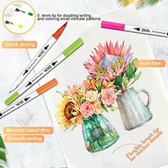 MARKERS PENS Dual Brush Watercolor Art Fineliner Calligraphy 100 Colors ZSCM