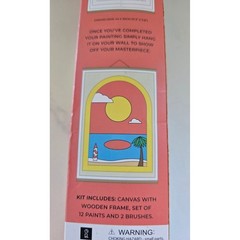 Gift Republic The Mindful Painter Stress Relief Paint by Numbers Beach Sunset