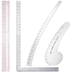 Sewing Ruler Set 4 Pcs French Curve Aluminum Tools Quilting Xuhal Supplies Craft