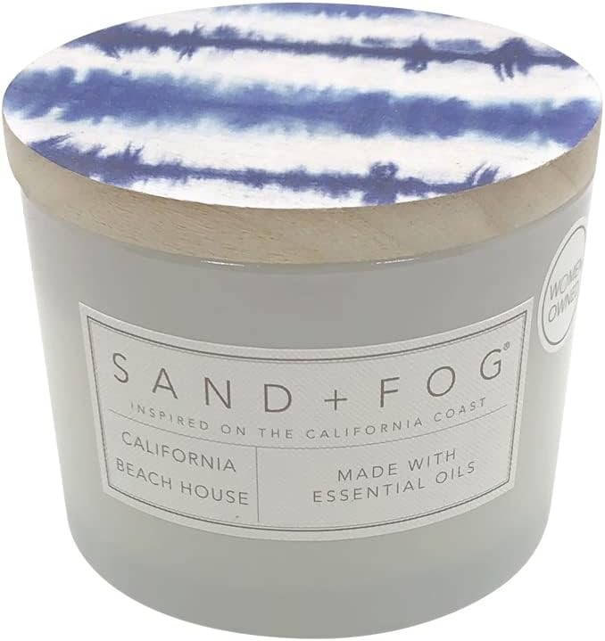 Sand + Fog Scented Candle – California Beach House – Additional 12 oz, Gray