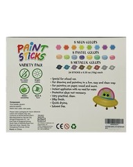 Paint Sticks 24 Colors Neon, Pastel & Metallic, Washable Paint, Non-Toxic NEW