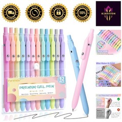 Luxury Black Gel Pens – 12 Pcs Quick Dry, Comfortable Grip for Creative Writing