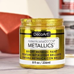 DIY 24K Gold Metallic Paint, 3 x 8 fl oz Jars for Multi-Surface Projects