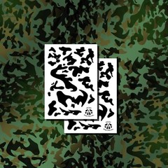 2Pack! Vinyl Airbrush Stencils 10 Mil Camouflage Duracoat 9×14″ (Army Camo)