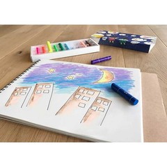 Kokuyo Fluorescent Crayons, 10 Colors, Glows Under Black Light, KE-AC30 jp