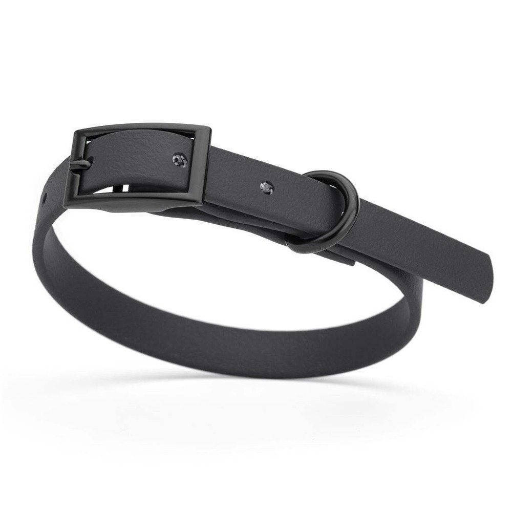 Dog Pet Waterproof Collar – W1/2″ x L9″-12″ – Black