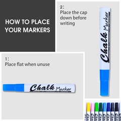 Bright 12 Color Liquid Chalk Markers – Perfect for Safe Writing on Any Surface
