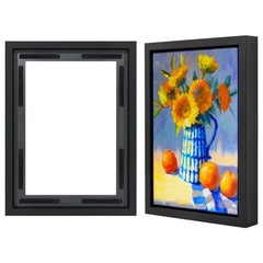 Americanflat 9×12 Canvas Floating Frame with Adhesive Strips Included – Verti…